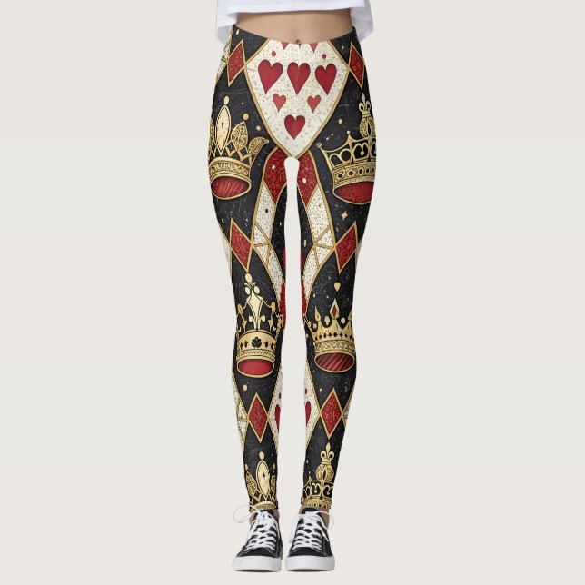 King & Queen of Hearts Leggings (Front)