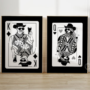 King & Queen of Hearts Wall Art Set 