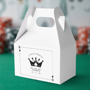 King & Queen of Spades Casino Poker Card Wedding Favour Box