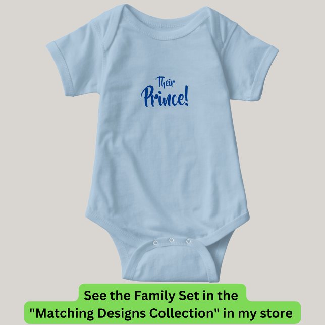 King Queen, Their Prince, Princess Matching Family Baby Bodysuit (Creator Uploaded)