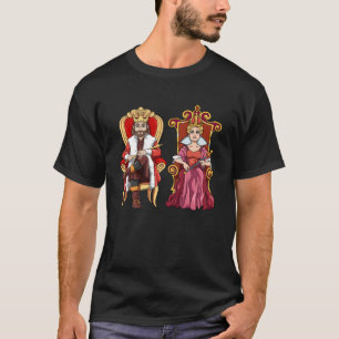 King Queen with Crown on the Throne T-Shirt