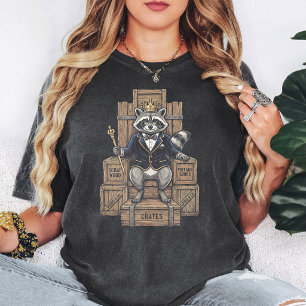 King Racoon Gentleman Throne Vintage Goods Art T-Shirt
