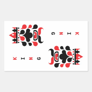 KING RECTANGULAR STICKER