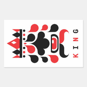 KING RECTANGULAR STICKER