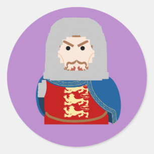 King Richard I (the Lionheart) of England Classic Round Sticker
