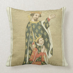 King Richard II (1367-1400) with his father Edward Cushion