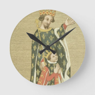 King Richard II (1367-1400) with his father Edward Round Clock