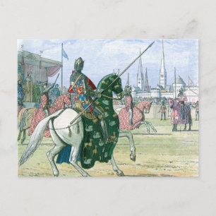 King Richard II stops the duel Postcard