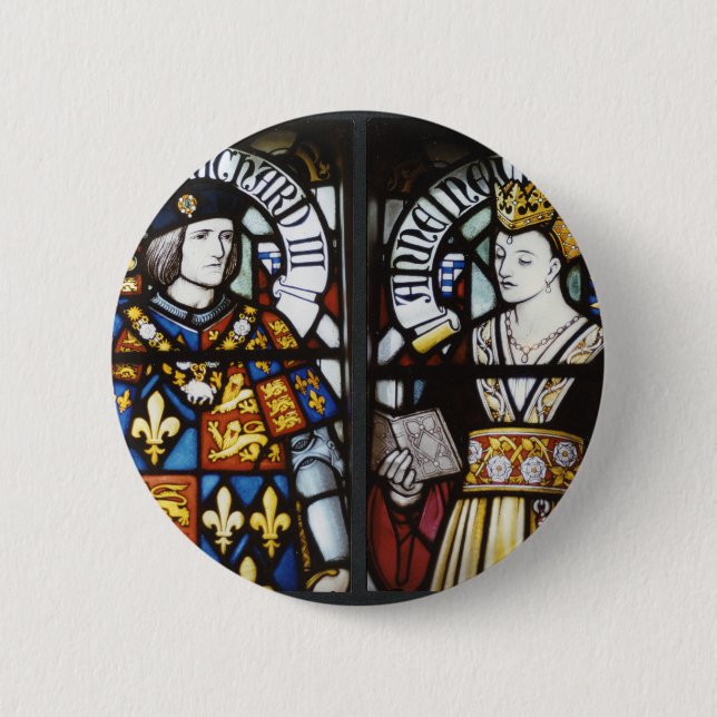 King Richard III and Queen Anne of England 6 Cm Round Badge (Front)