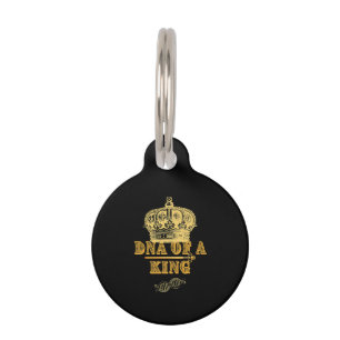 King Royal Genes Royalty Crown Biology DNA Premium Pet Tag