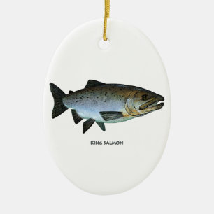 King Salmon Ceramic Tree Decoration