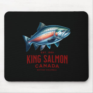 King Salmon River Fishing In British Columbia Cana Mouse Pad