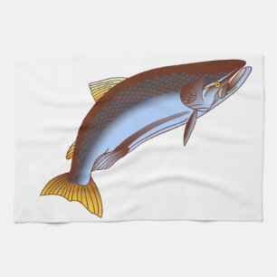 King Salmon Tea Towel