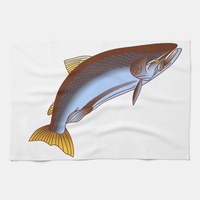 King Salmon Tea Towel (Horizontal)