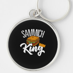 King Sandwich Fars Day Food Diet Chef Artist Gift Key Ring