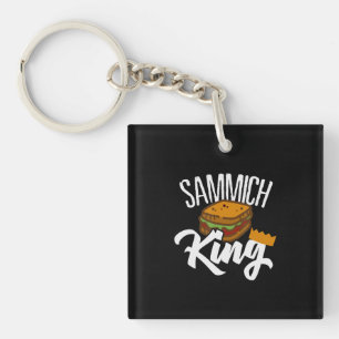 King Sandwich Fars Day Food Diet Chef Artist Gift Key Ring