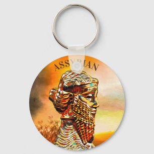King Sargon Button Keychain