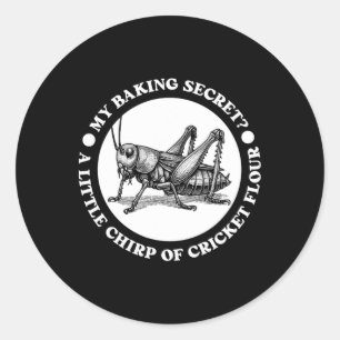 King Secret Cricket Flour Edible Insects Protein Classic Round Sticker