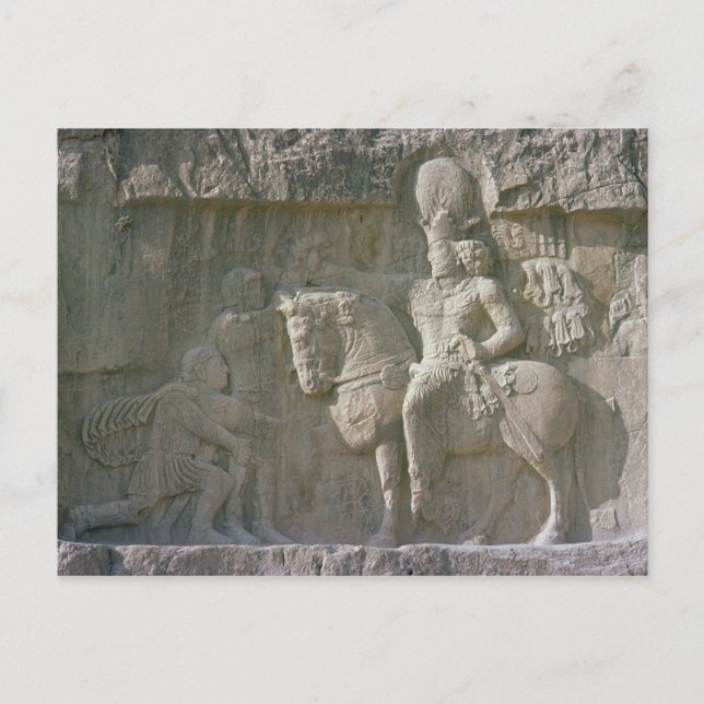 King Shapur I and Valerian Sassanian Postcard (Front)