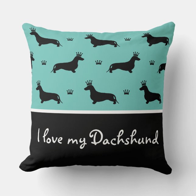 King Short Hair Dachshund - pattern 1 Cushion (Front)