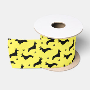 King Short Hair Dachshund - pattern 1 Satin Ribbon