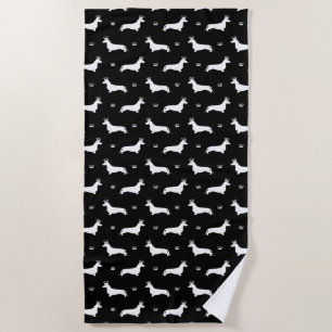 King Short Hair Dachshund - pattern 2 Beach Towel