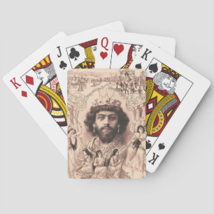 King Solomon Surrounded By Dancing Girls Playing Cards