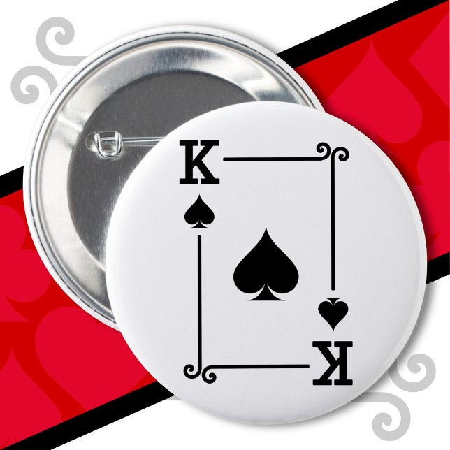 King Spades Card Costume Playing Cards King Spades 6 Cm Round Badge (Creator Uploaded)