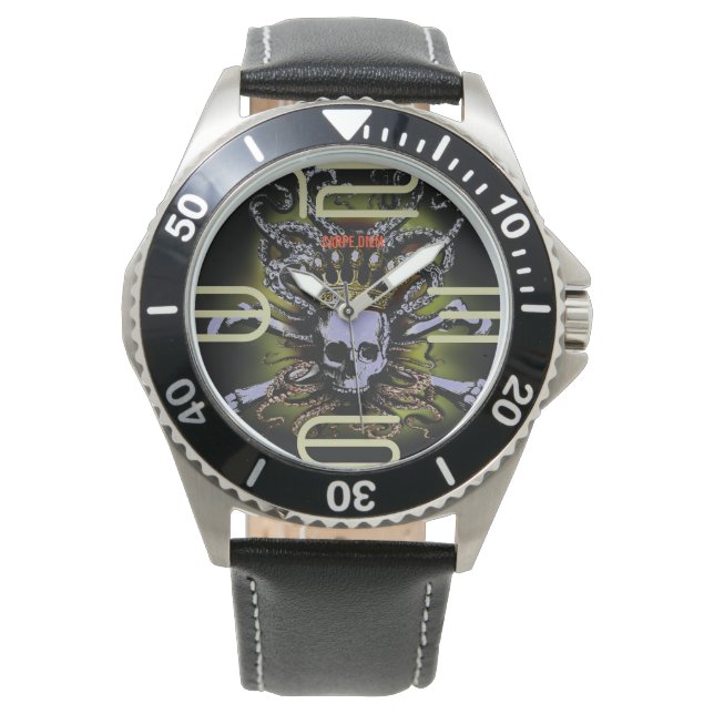 King Squid Skull Carpe Diem Watch (Front)