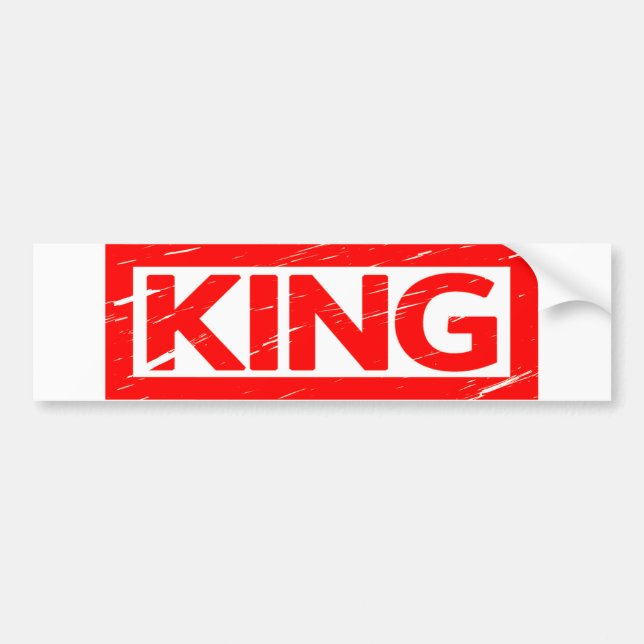King Stamp Bumper Sticker (Front)