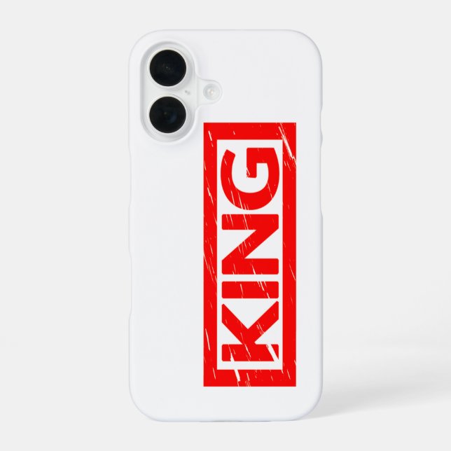 King Stamp iPhone 16 Case (Back)