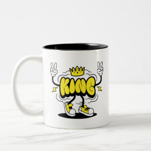 King Street Style Graffiti Crown Two-Tone Coffee Mug