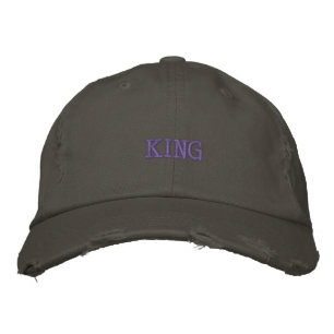 KING Stylish Adjustable-Hat Urban inspired Work Embroidered Hat