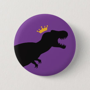 King T-Rex 6 Cm Round Badge