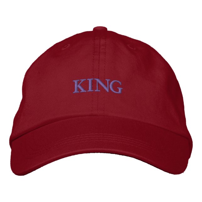 KING Text Colour - Grape Handsome-Hat Men Women Ma Embroidered Hat (Front)