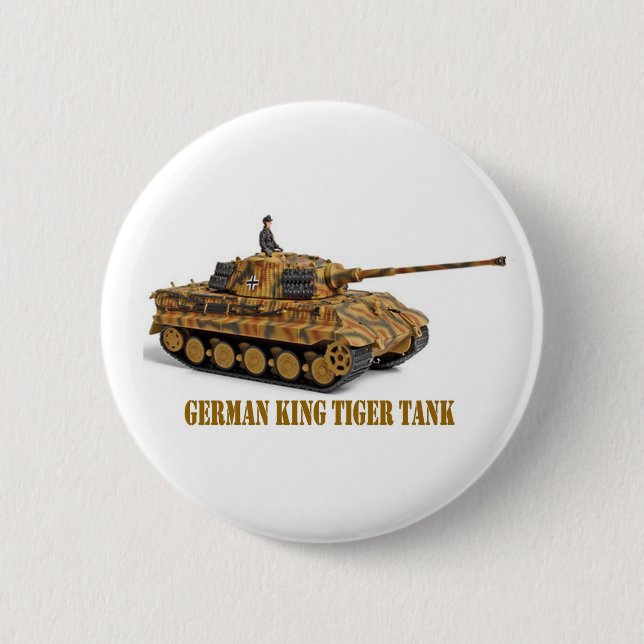 KING TIGER 6 CM ROUND BADGE (Front)