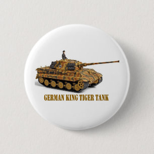 KING TIGER 6 CM ROUND BADGE