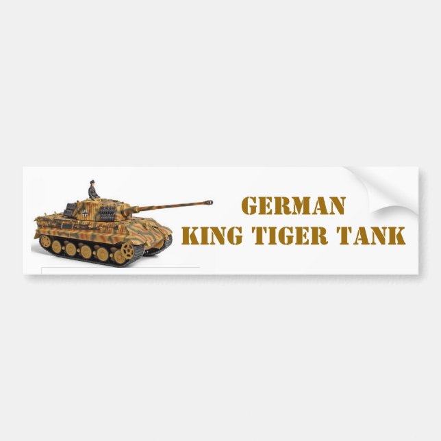 KING TIGER BUMPER STICKER (Front)
