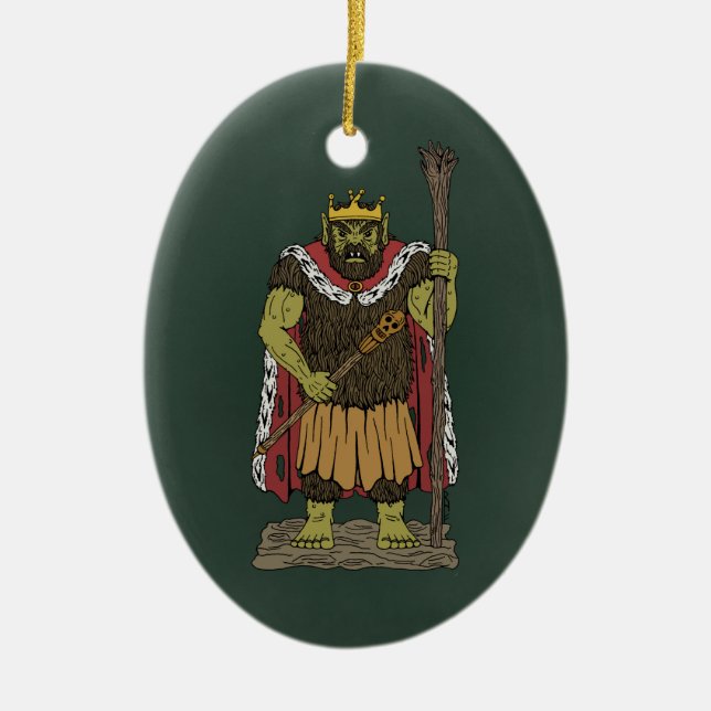 King Troll Ceramic Ornament (Front)