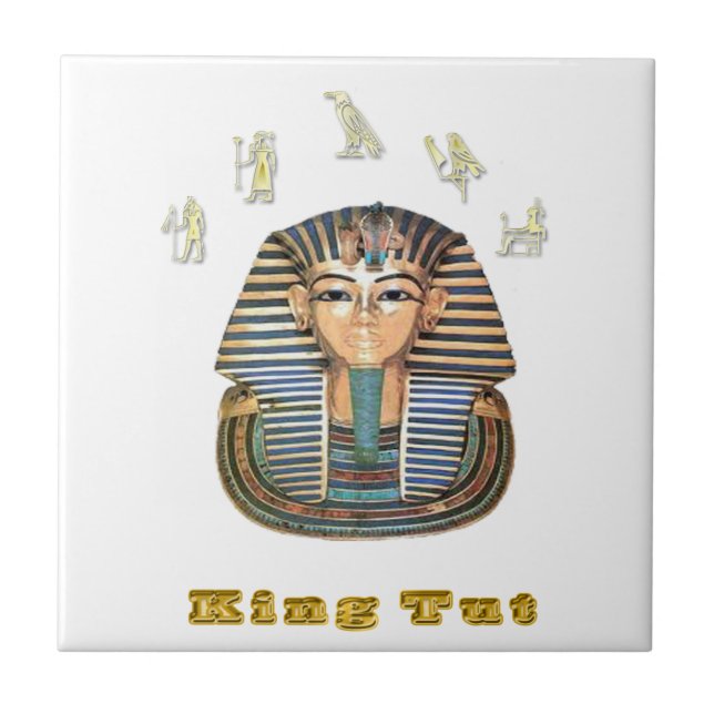 King Tut and Egypt Ceramic Tile (Front)