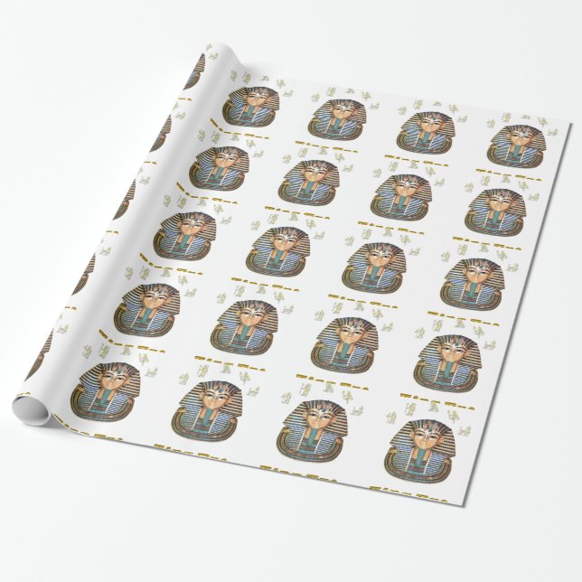 King Tut and Egypt Wrapping Paper (Unrolled)