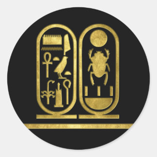 King Tut Cartouche Classic Round Sticker