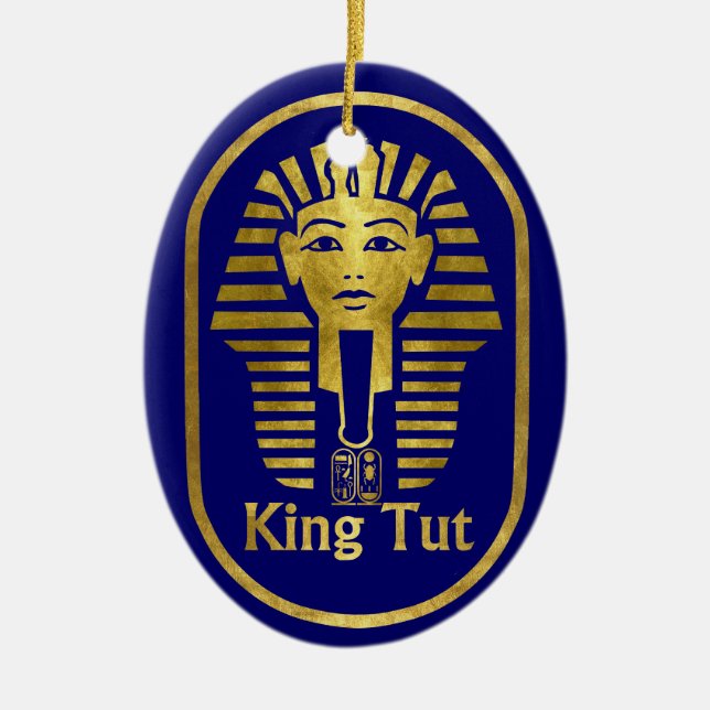King Tut Ceramic Ornament (Front)