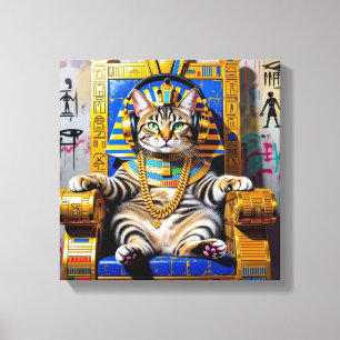 KING TUT-CHAUSIE CAT 2 CANVAS PRINT