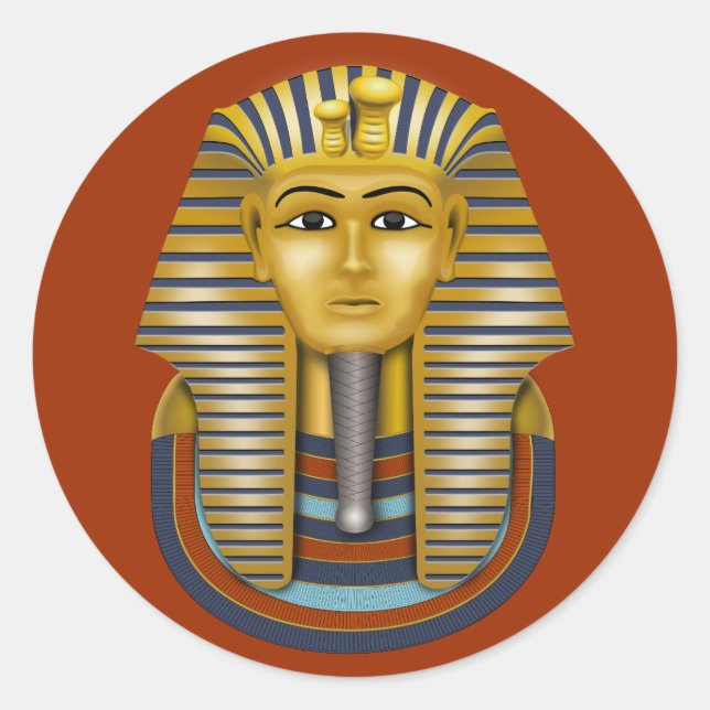 King Tut Classic Round Sticker (Front)