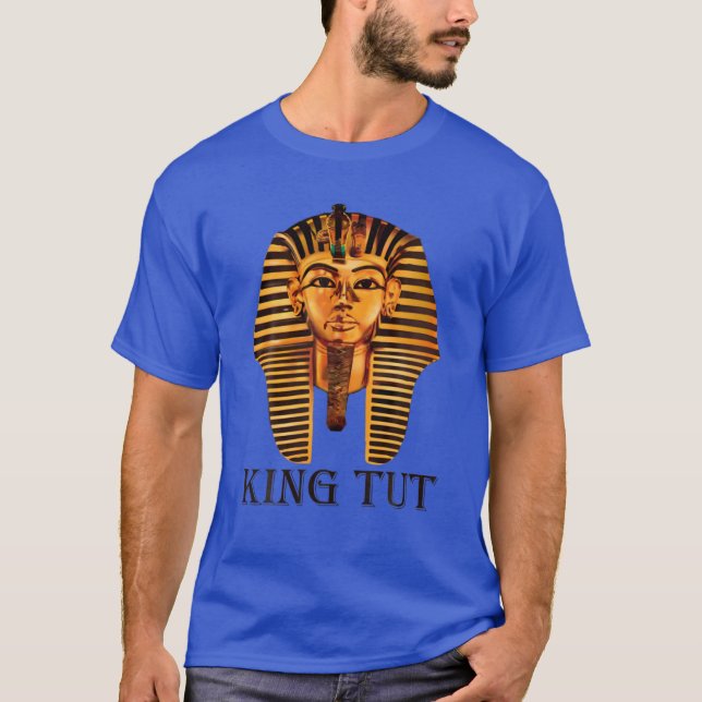 King Tut Golden Mask Old Egyptian Gold Pharaoh T-Shirt (Front)