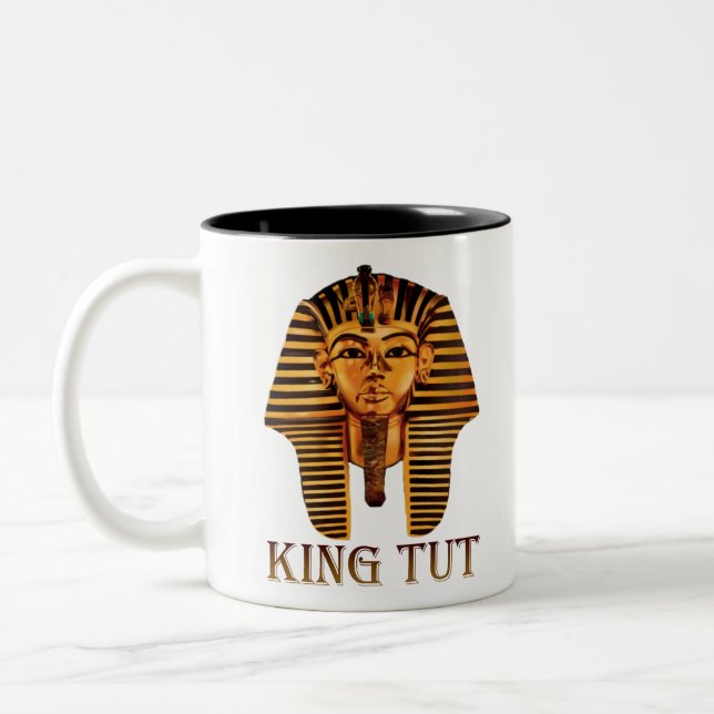 King Tut Golden Mask Two-Tone Coffee Mug (Left)