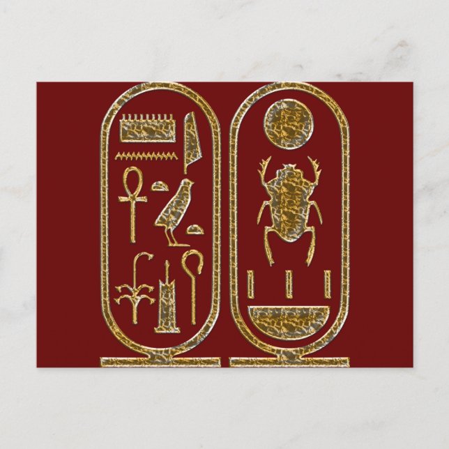 King Tut  Hieroglyphics Postcard (Front)