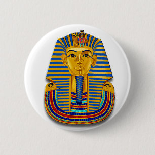King Tut Mask 6 Cm Round Badge