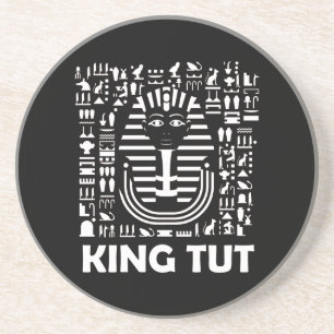 King tut pharaoh egyptian Hieroglyphic Alphabet Coaster